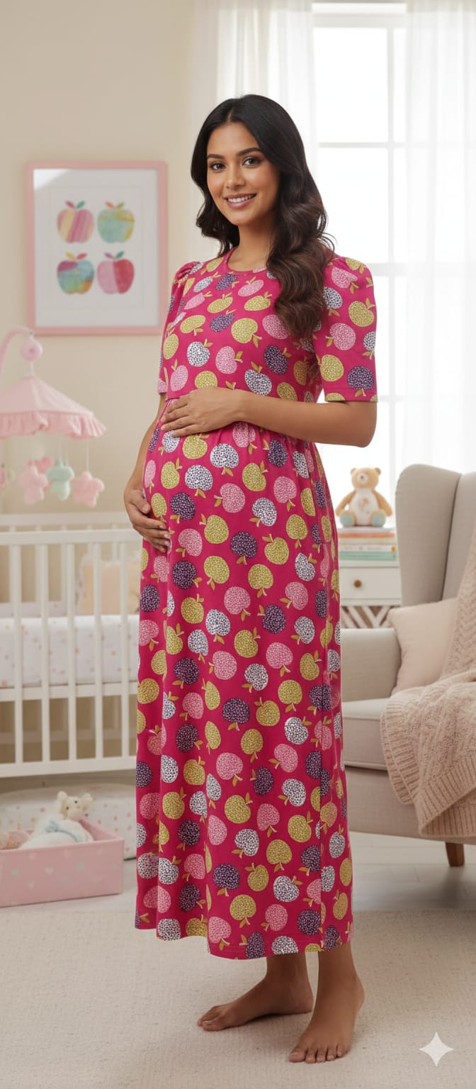 Tie & Die Stripes - Zipless Maternity & Feeding Loungewear (52 Inches Full length) (Copy)